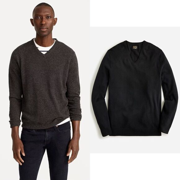 NWT J. Crew  Cashmere V-neck sweater - Picture 1 of 8